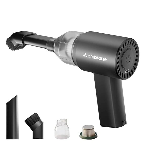 Ambrane MiniVac 01 Portable Cordless Vacuum Cleaner - Black - Black