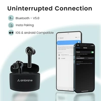 Ambrane NeoBuds 33 True Wireless in Ear Earbuds with Mic - Black - Black