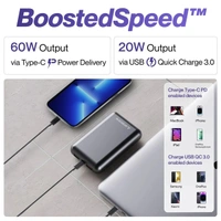 Ambrane Powerlit Boost 14400mAh 60W BoostedSpeed Power Bank - Black - Black