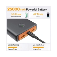 Ambrane Powerlit Ultra 25000mAh 100W BoostedSpeed Power Bank - Black