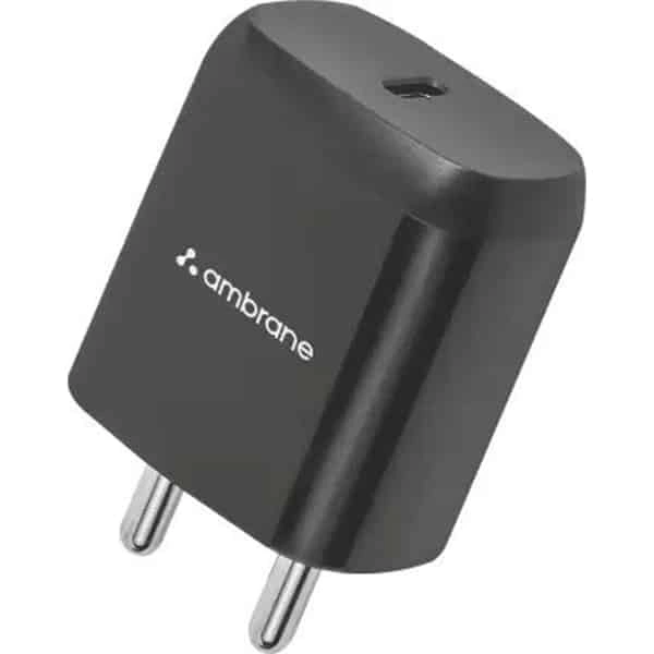 Ambrane RAAP M20 20W 3A Mobile Charger - White - White