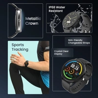 Ambrane Sphere Smartwatch with 450 Nits Brightness Lucid Display™ - Black - Black