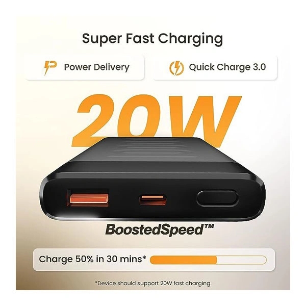 Ambrane Stylo 10k 10000mAh Polymer Battery Powerbank - Black