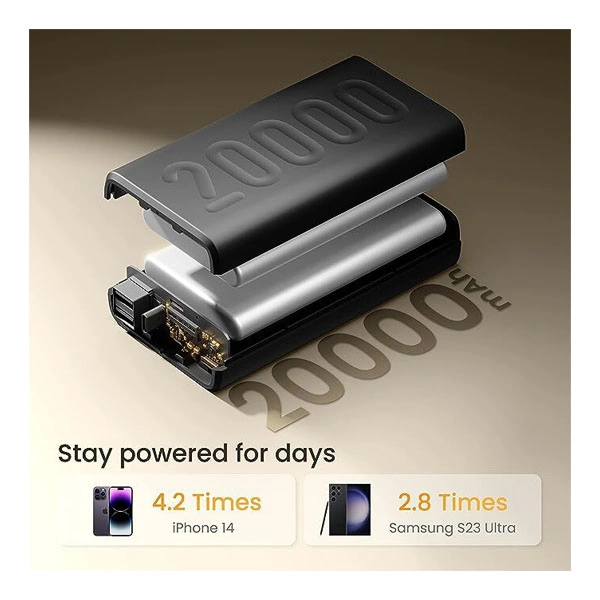 Ambrane Stylo 20K 20000mAh Polymer Battery Powerbank - Black