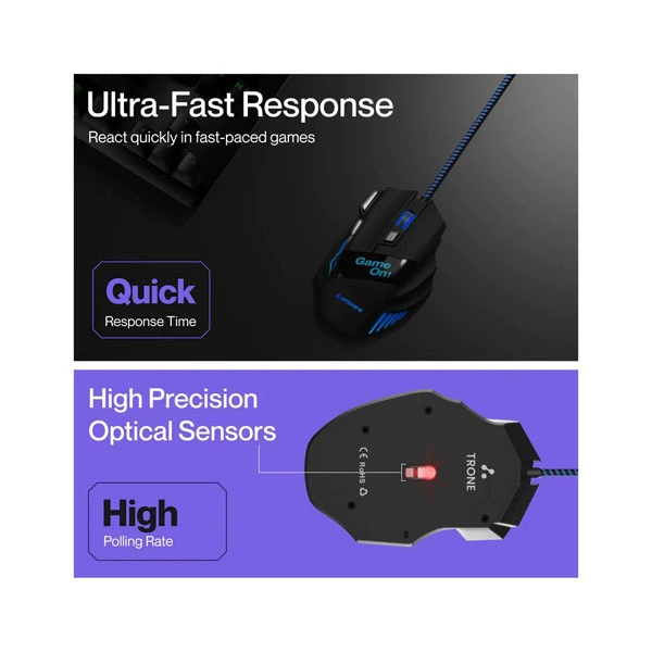 Ambrane Trone Gaming Mouse - Black