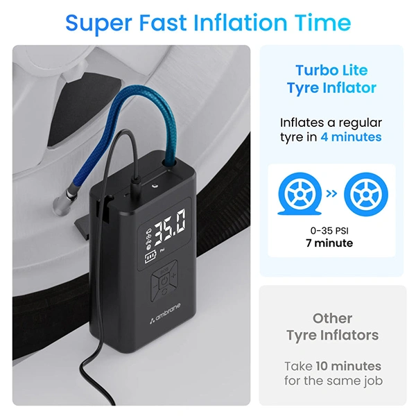 Ambrane Tyre Inflator Turbo Lite