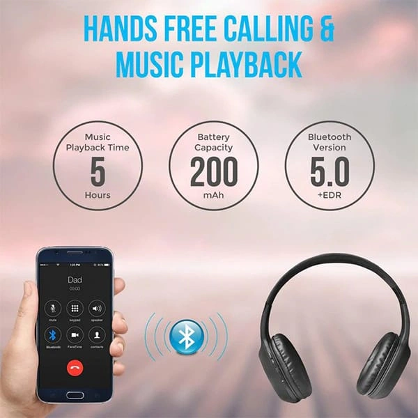 Ambrane WH-65  Wireless Headphones With Mic