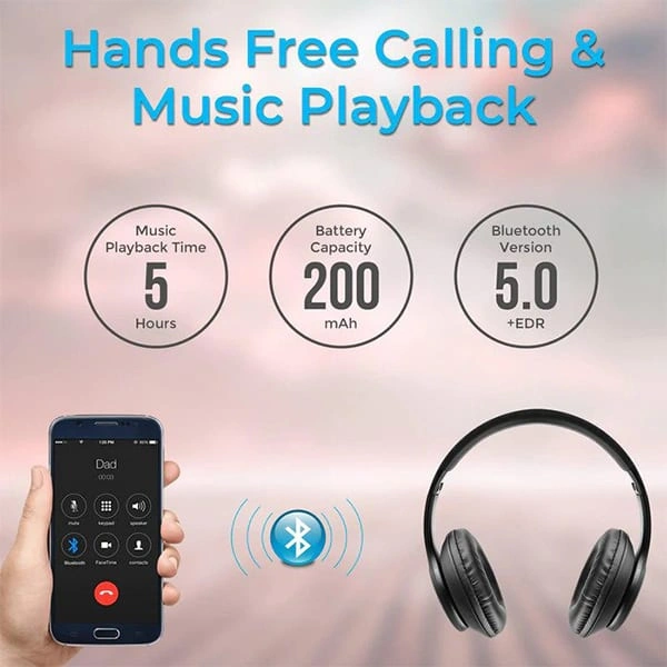 Ambrane WH-74 Wireless Headphones With Mic