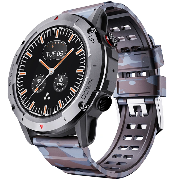 Ambrane Wise Crest with The Bluetooth Calling Smartwatch - Black Camouflage - Black Camouflage