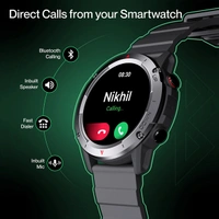 Ambrane Wise Crest with The Bluetooth Calling Smartwatch - Black Camouflage - Black Camouflage