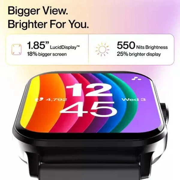Ambrane Wise Eon Pro 1.85" Display with BT Calling Smartwatch - Cream - Cream