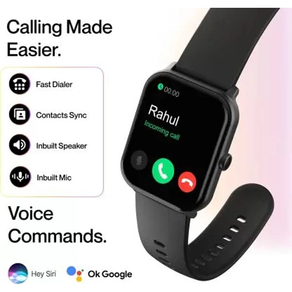 Ambrane Wise Eon Pro 1.85" Display with BT Calling Smartwatch - Cream - Cream
