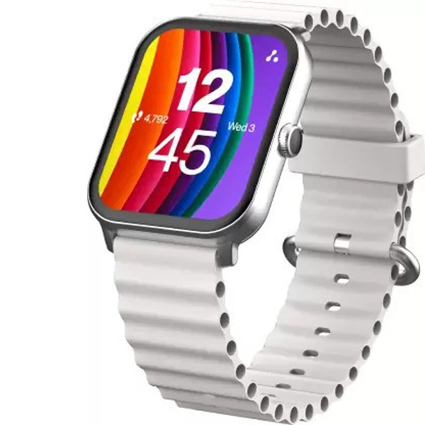 Ambrane Wise Eon Pro 1.85" Display with BT Calling Smartwatch - Cream - Cream