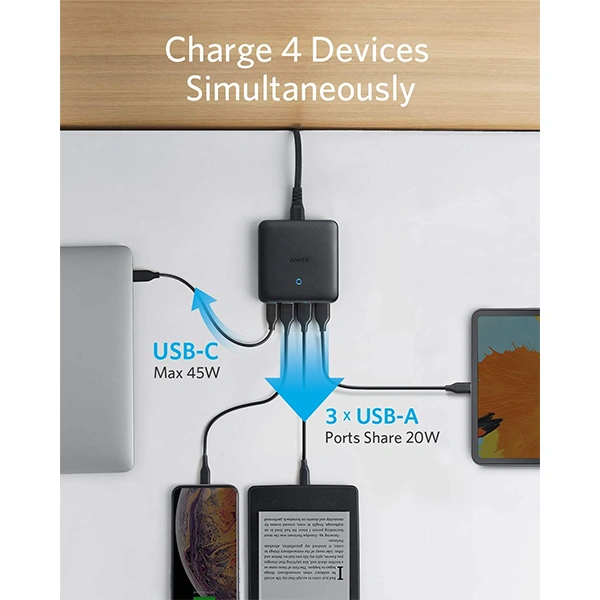 Anker 65W Mobile Powerport Atom III Slim 4 Port Adapter Charger