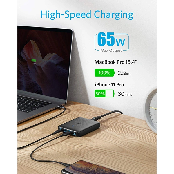 Anker 65W Mobile Powerport Atom III Slim 4 Port Adapter Charger