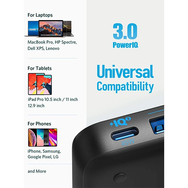 Anker 65W Mobile Powerport Atom III Slim 4 Port Adapter Charger