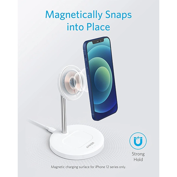 Anker Wireless PowerWave 2-in-1 Magnetic Stand Lite with USB-C Cable