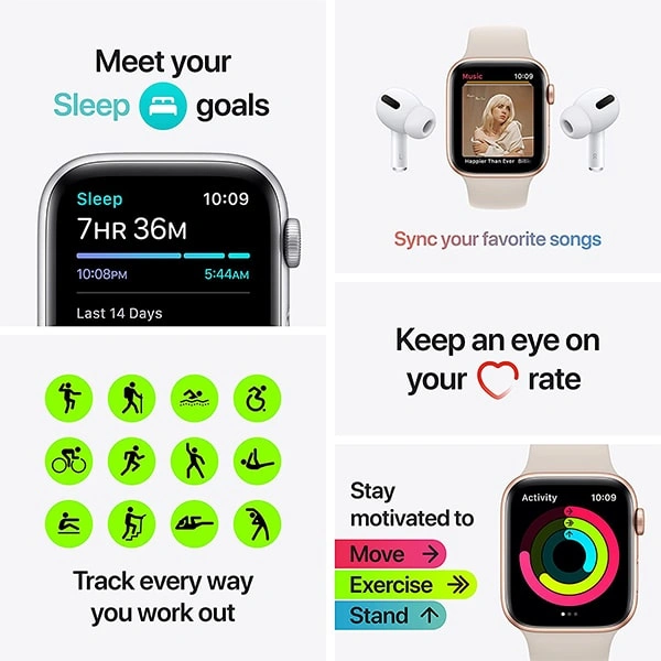 Apple Watch SE Space Aluminium Sport Band