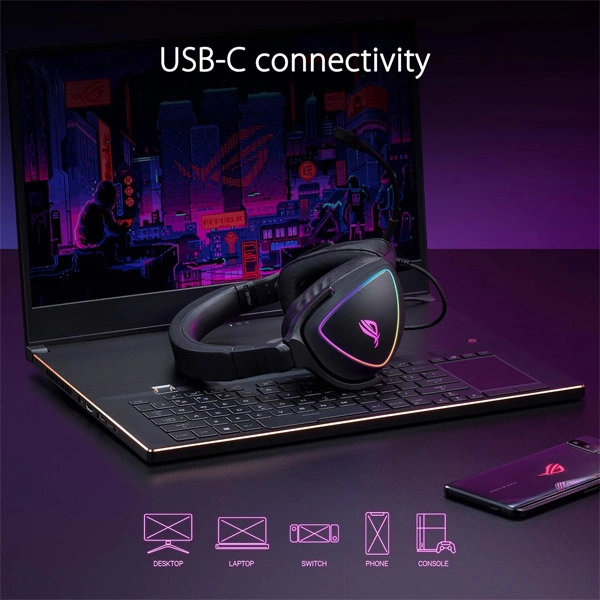 Asus ASUS Rog Delta S Lightweight with Ai Noise-Canceling Wired Headphones