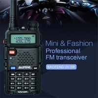 BAOFENG UV5R Professional FM Walkie Talkie (Range Upto 5KM) - (Pack of 2 Pcs) - Black - Black