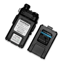 BAOFENG UV5R Professional FM Walkie Talkie (Range Upto 5KM) - (Pack of 2 Pcs) - Black - Black