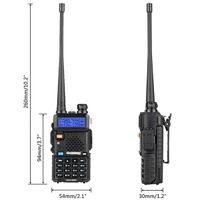 BAOFENG UV5R Professional FM Walkie Talkie (Range Upto 5KM) - (Pack of 1 Pc) - Black, Camo Green