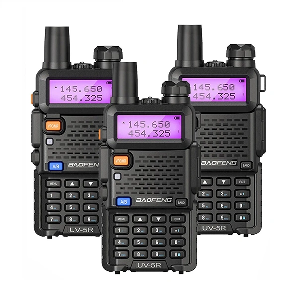 BAOFENG UV5R Professional FM Walkie Talkie (Range Upto 5KM) - (Pack of 3 Pcs)