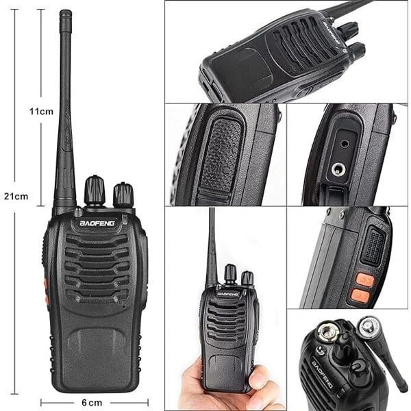 BAOFENG Walkie Talkies BF-888S Rechargeable Two-Way Radios - (Pair of 12 Pcs)