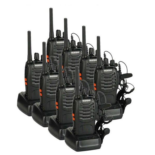 BAOFENG Walkie Talkies BF-888S Rechargeable Two-Way Radios - (Pair of 8 Pcs)
