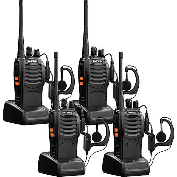 BAOFENG Walkie Talkies BF-888S Rechargeable Two-Way Radios - (Pair of 4 Pcs)
