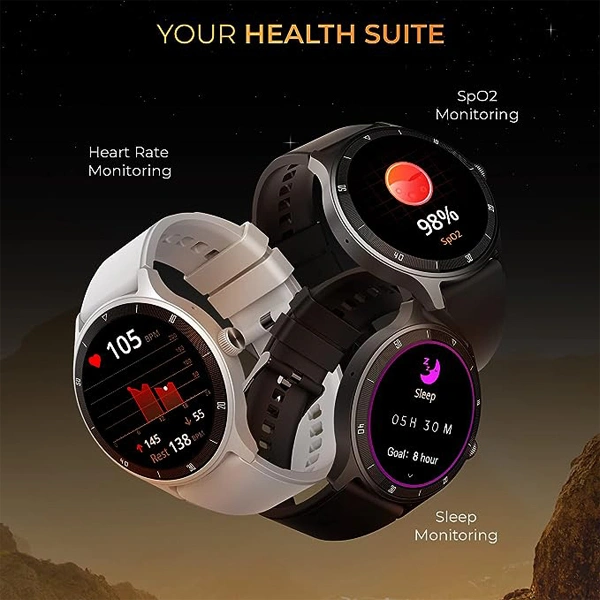 beatXP BeatXP Flux 1.45" Bluetooth Calling Smartwatch with Round HD display - Silver - Silver