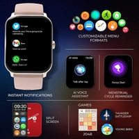 beatXP Marv Neo Smart Watch with 1.85” Ultra HD Display Bluetooth Calling - Purple - Purple