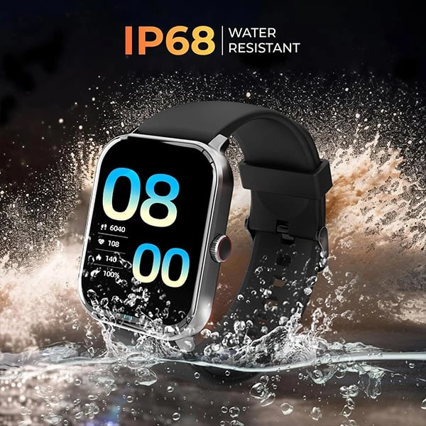 beatXP Marv Neo Smart Watch with 1.85” Ultra HD Display Bluetooth Calling - Black - Black