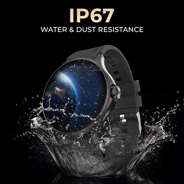 beatXP Sigma 1.38” HD Display Smart Watch - Black Metal Magnetic - Black Metal Magnetic