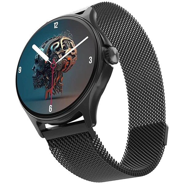 beatXP Sigma 1.38” HD Display Smart Watch - Black Metal Magnetic - Black Metal Magnetic
