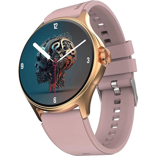 beatXP Sigma 1.38” HD Display Smart Watch - Gold with Pink - Gold with Pink
