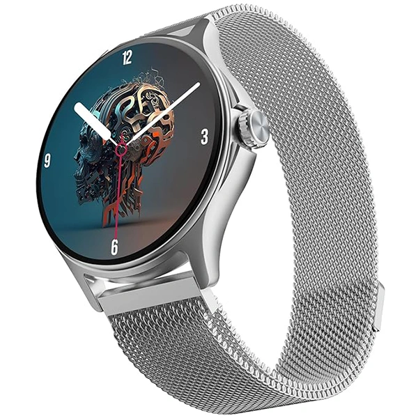 beatXP Sigma 1.38” HD Display Smart Watch - Silver Metal Magnetic - Silver Metal Magnetic