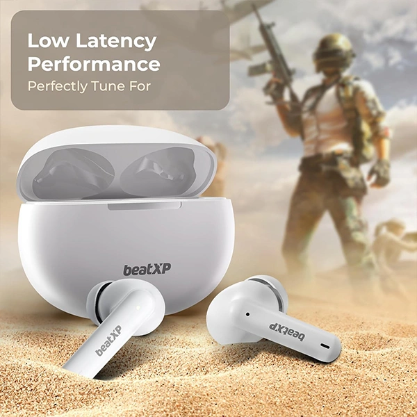 beatXP Tune XPods Bluetooth True Wireless Earbuds - White - White