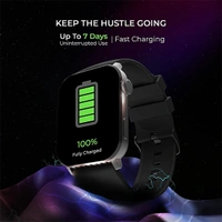 beatXP Unbound 1.8" AMOLED Bluetooth Calling Smart Watch - Black, White