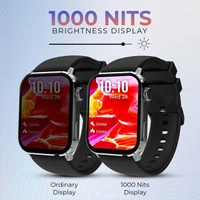beatXP BeatXP Unbound Plus 1.8" AMOLED Bluetooth Calling Smart Watch - Black Metal - Black Metal