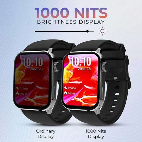 beatXP BeatXP Unbound Plus 1.8" AMOLED Bluetooth Calling Smart Watch - Black Metal - Black Metal