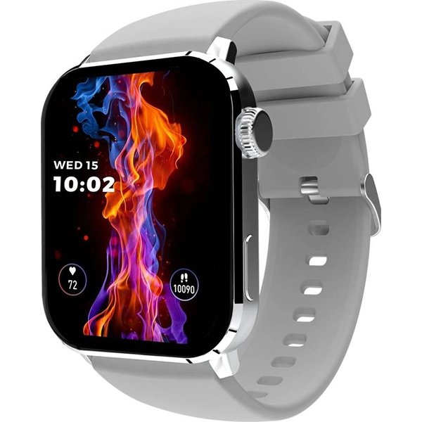 beatXP BeatXP Unbound Plus 1.8" AMOLED Bluetooth Calling Smart Watch - Ice Silver - Ice Silver