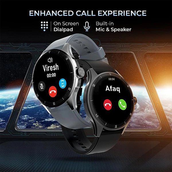 beatXP BeatXP Vega Neo 1.43” AMOLED Bluetooth Calling Smart Watch - Silver - Silver