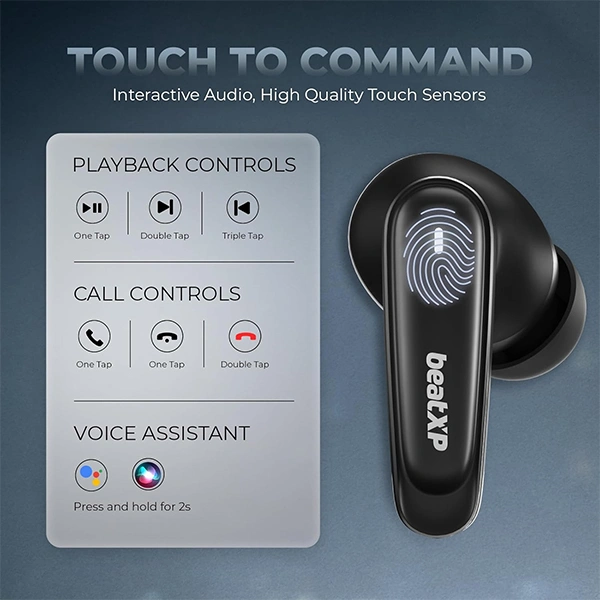 beatXP Wave XPods Bluetooth True Wireless Earbuds - White - White