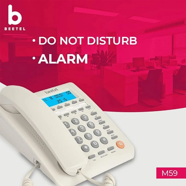 beetel Beetel M59 Caller Id Corded Landline Phone - White - White