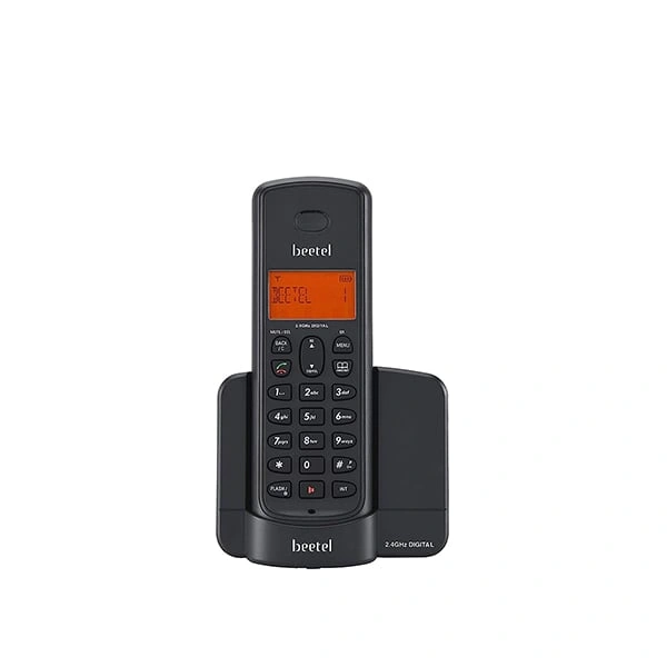 beetel Beetel X90 Cordless 2.4Ghz Landline Phone with Caller ID Display - Black Grey, Black Red, Black Yellow