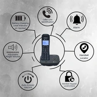 beetel Beetel X92 2.4Ghz Cordless Landline with Dual Mode DTMF/FSK - Black Grey, Black Red, Black Yellow