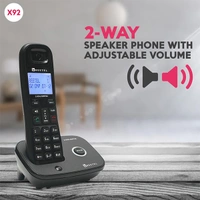 beetel Beetel X92 2.4Ghz Cordless Landline with Dual Mode DTMF/FSK - Black Grey, Black Red, Black Yellow