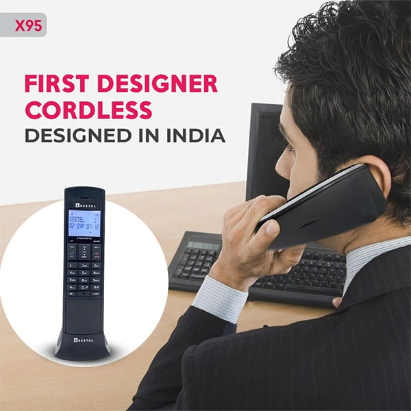 beetel Beetel X95 Flagship Designer Cordless 2.4GHz Landline - Black Red - Black Red
