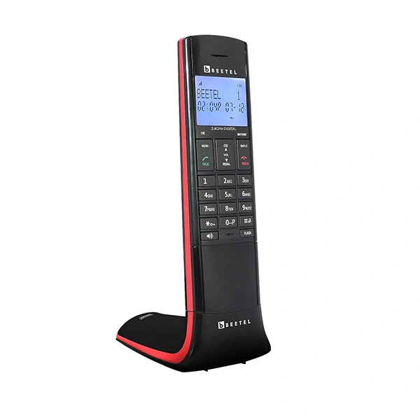 beetel Beetel X95 Flagship Designer Cordless 2.4GHz Landline - Black Red - Black Red